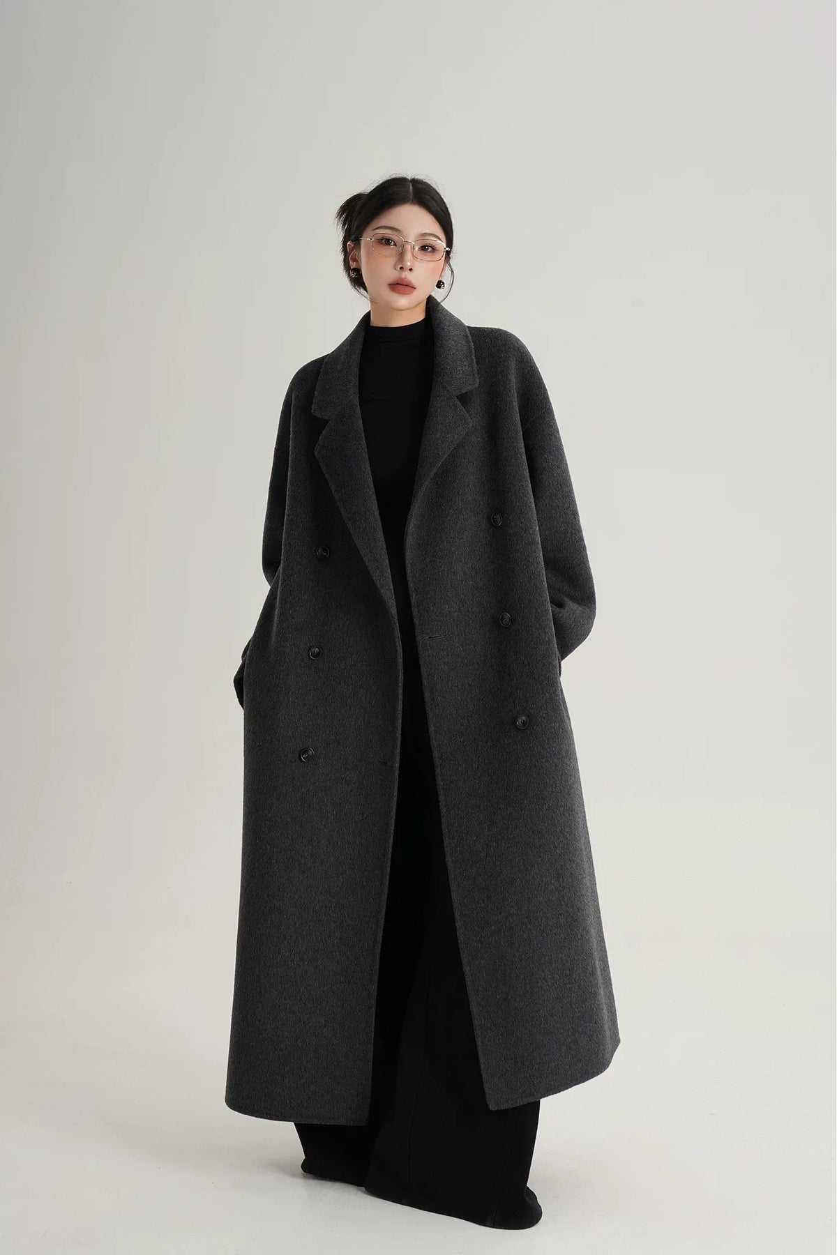 Fuzzy Wool Oversized Long Coat