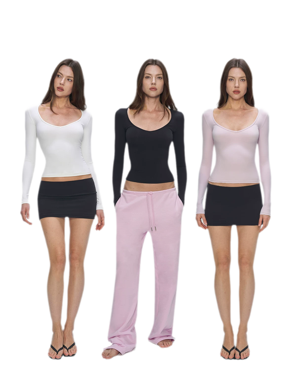 Bare-Feel V-Neck Top
