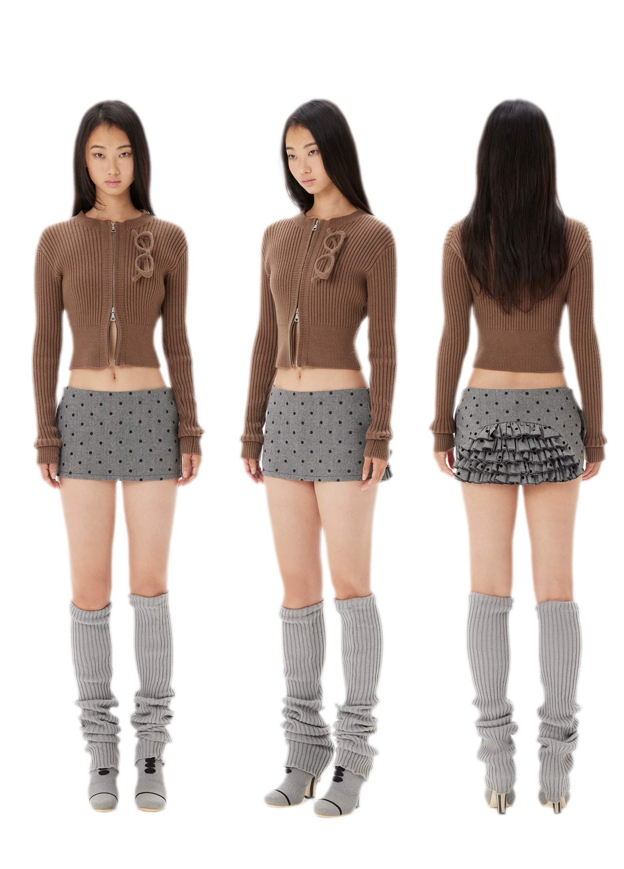 Ruffled Low-Rise Mini Skort