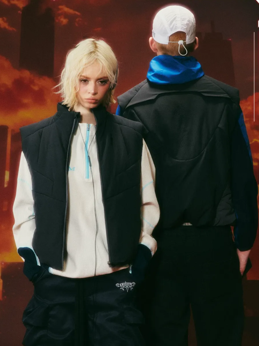Panelled Technical Padded Vest