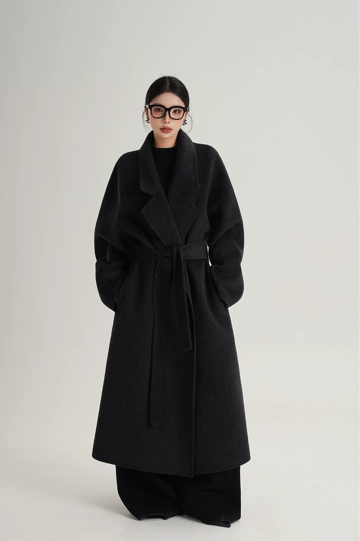 Hand-Sewn Belted Wool Coat