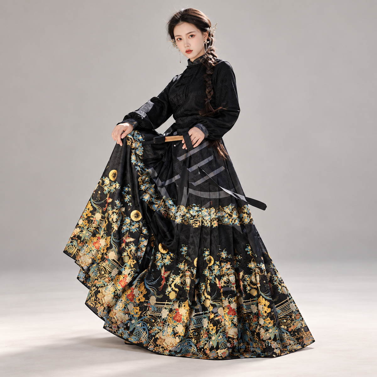 庭院深 Deep Courtyard Brocade Mamian Skirt