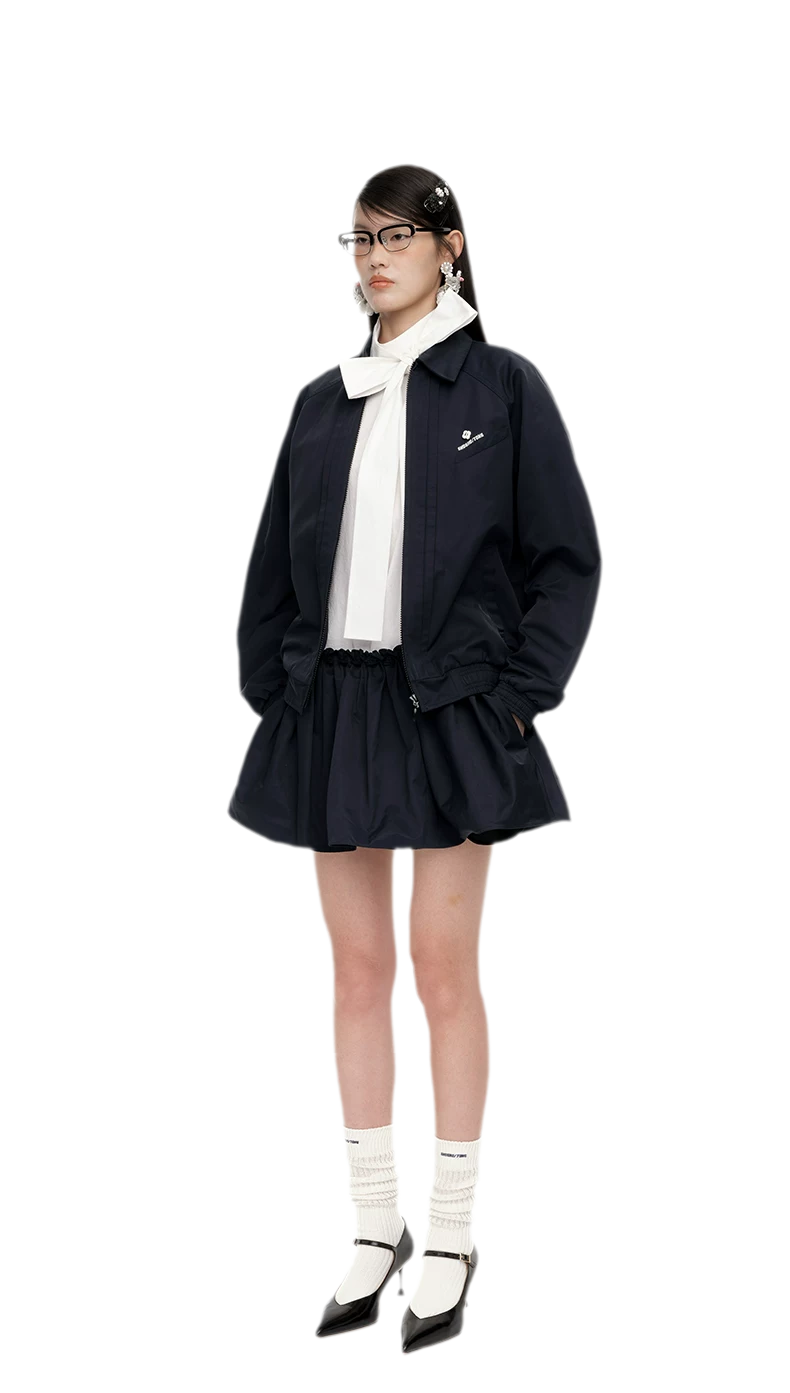 Pointed Collar Track Jacket