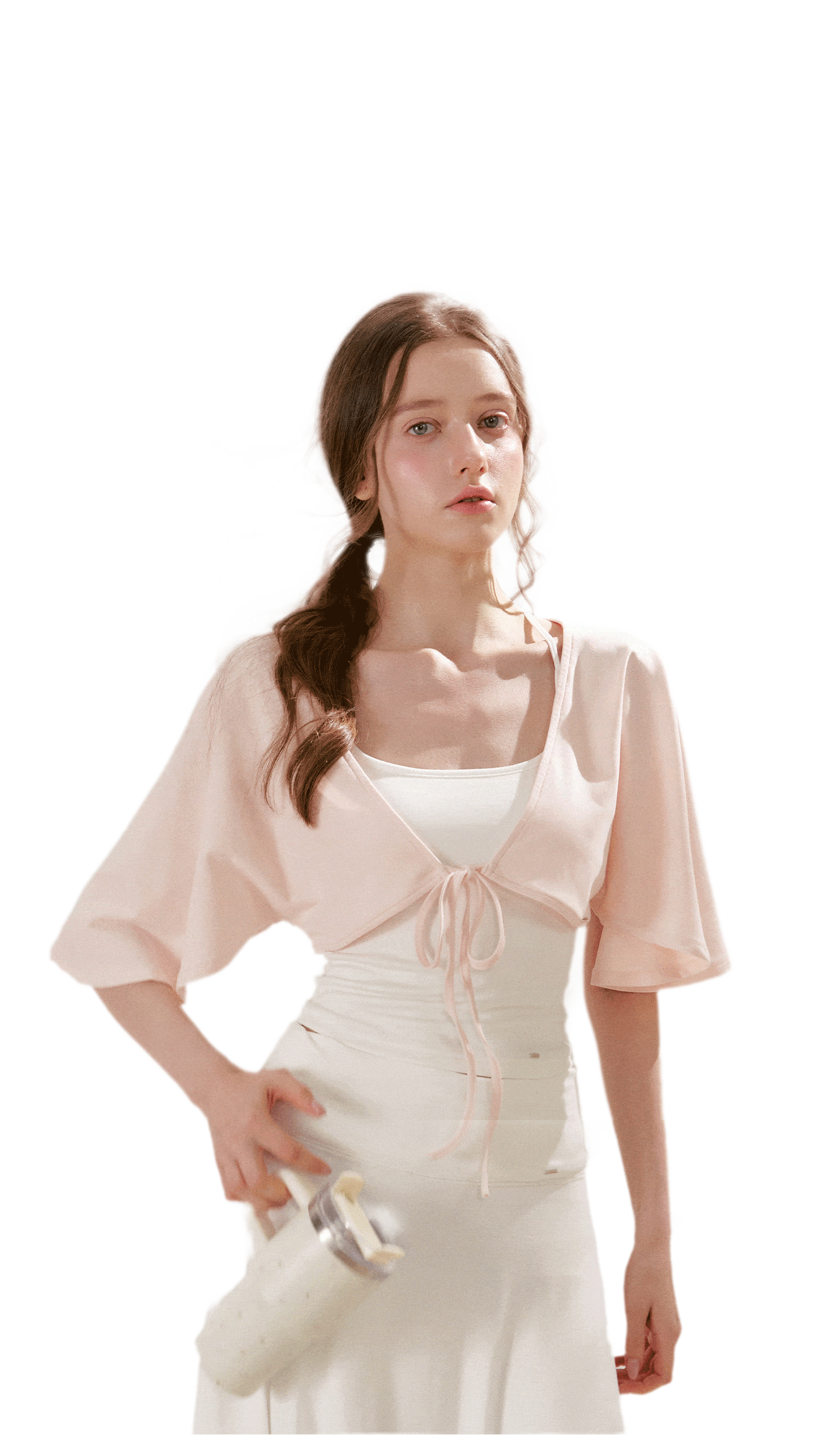 Airy Cloud Feel Halter U-Neck Vest and Batwing