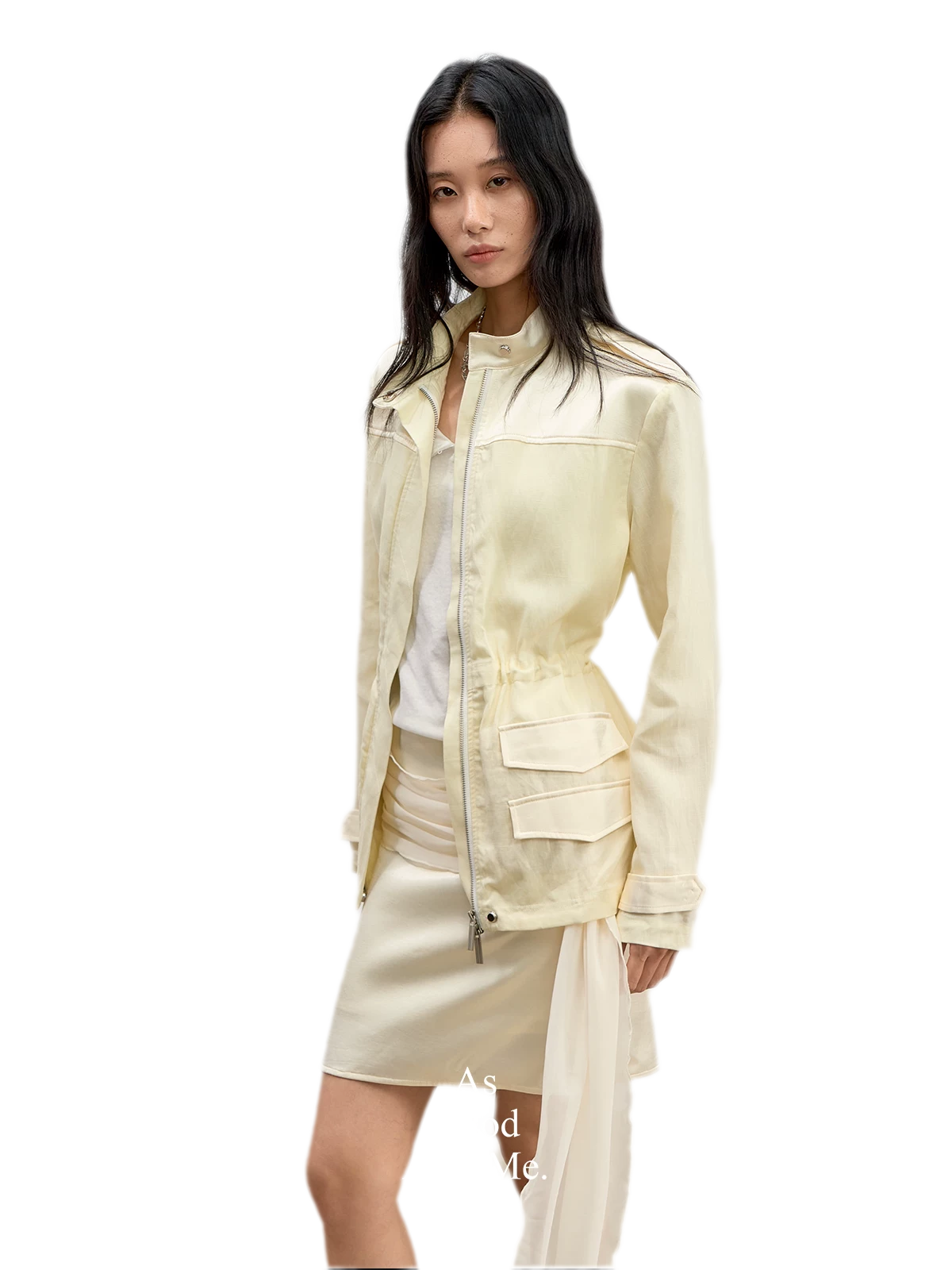 Linen Blend Quilted Hunter Coat