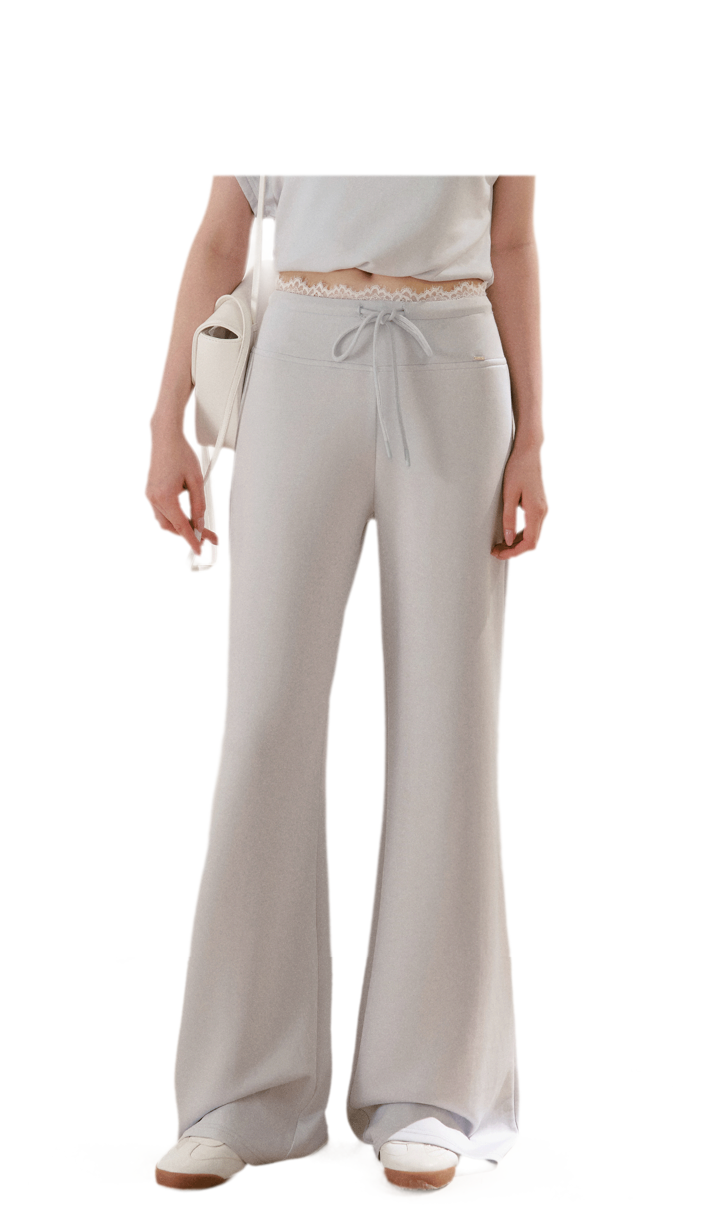 Airy Layered Lace Drawstring Pants