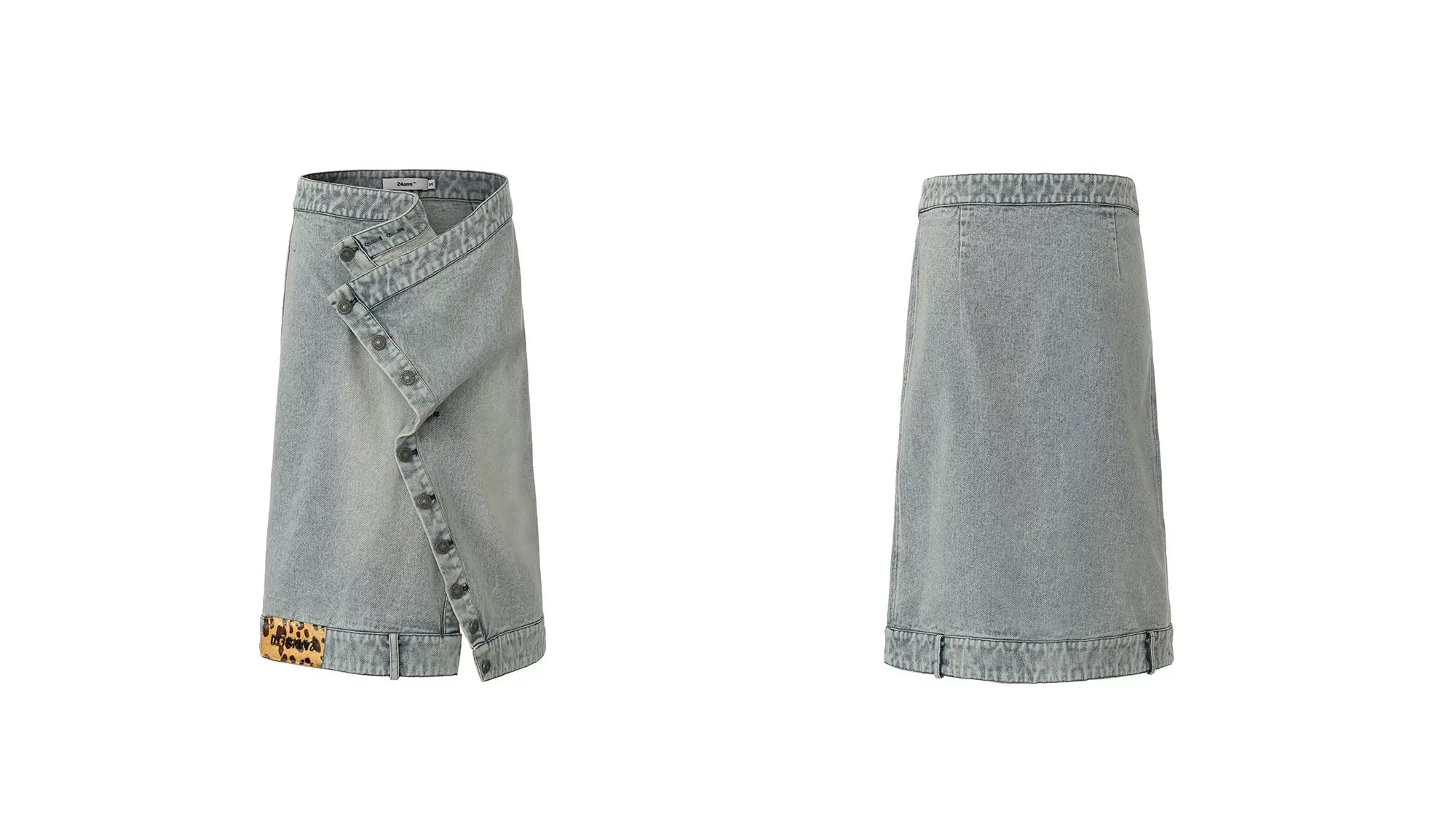 Washed Denim Light Blue Skirt