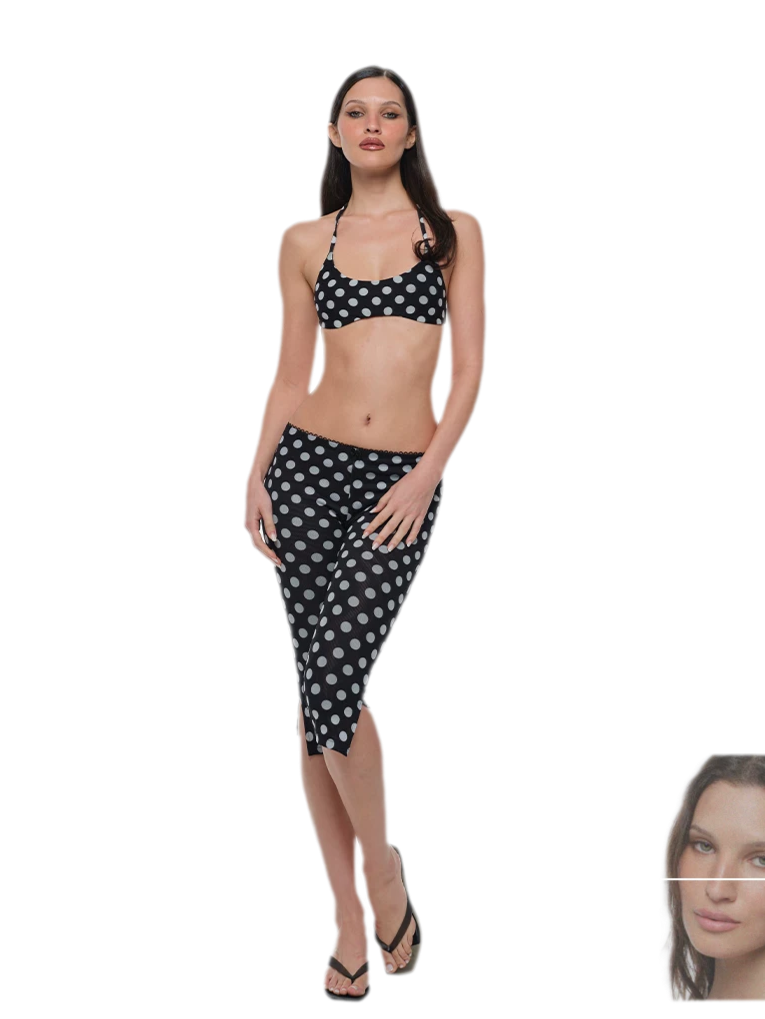 Polka Dot Bustier Pants