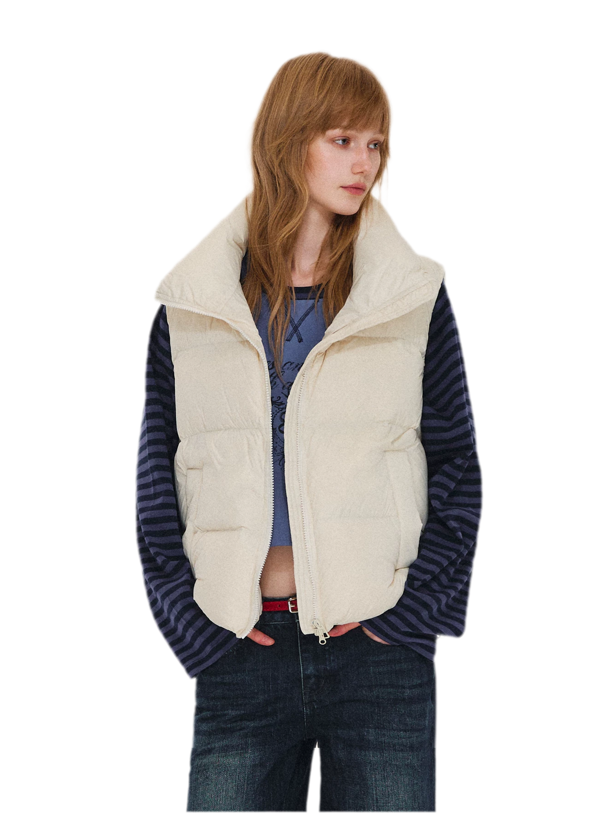 Lightweight Stand Collar Down Vest