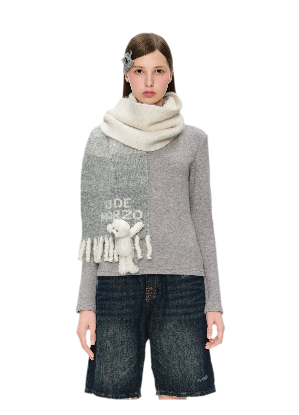 Yarn-Dyed Brushed Fringe Scarf