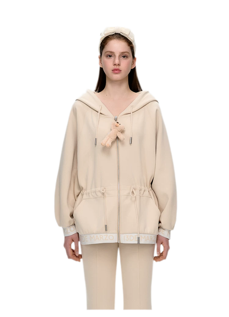Logo Hooded Zip Jacket