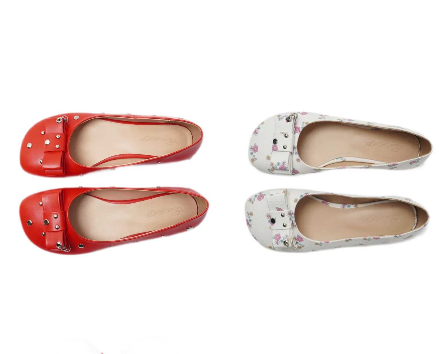 Floral Bow Ballet Flats