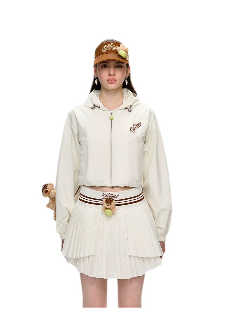Tennis Cropped Hooded Jacket