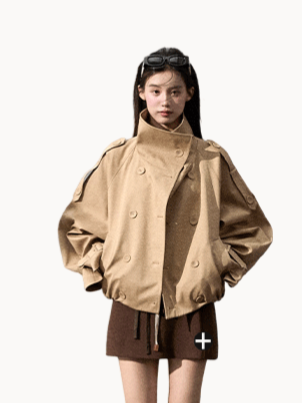 Lyocell Cotton Cropped Trench