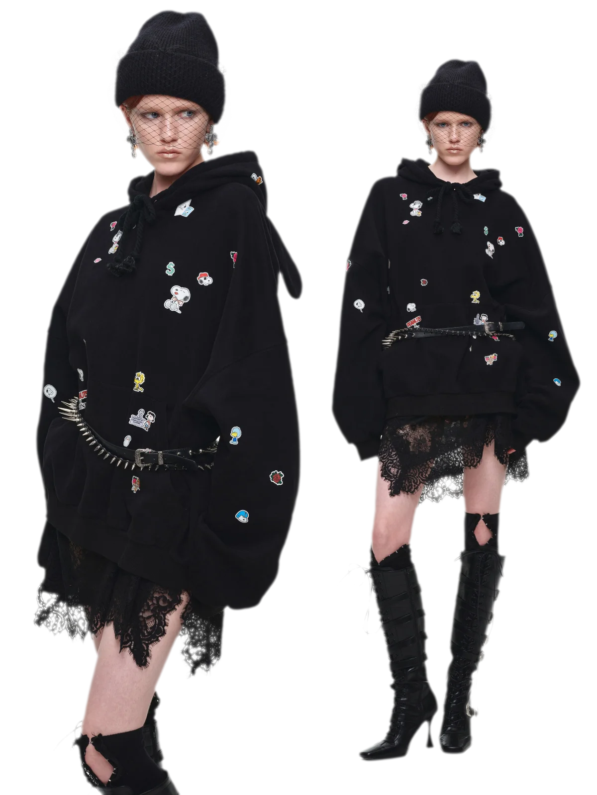 Brushed Oversized Graphic Hoodie