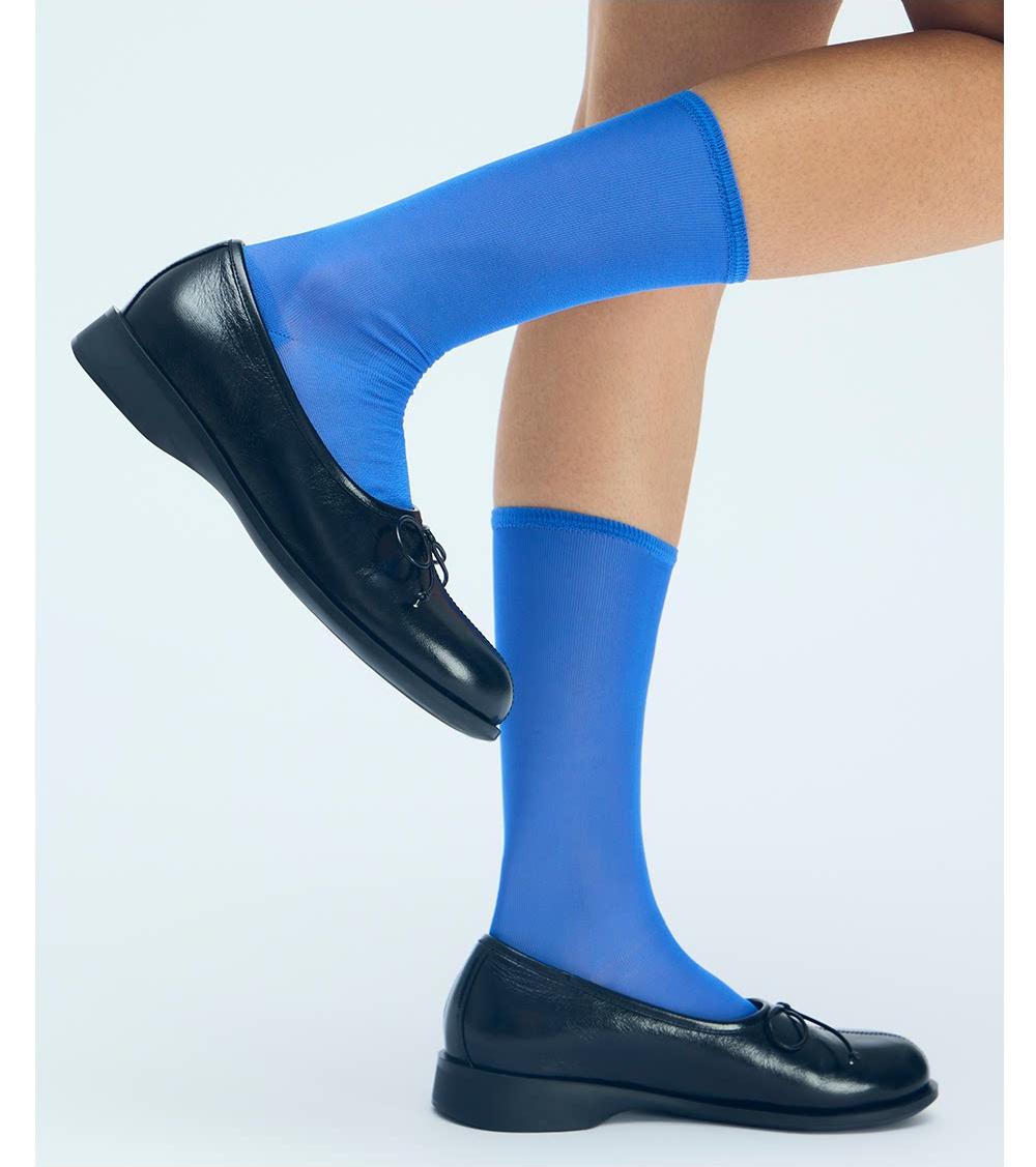 Oiled Leather Bow Ballet Flats