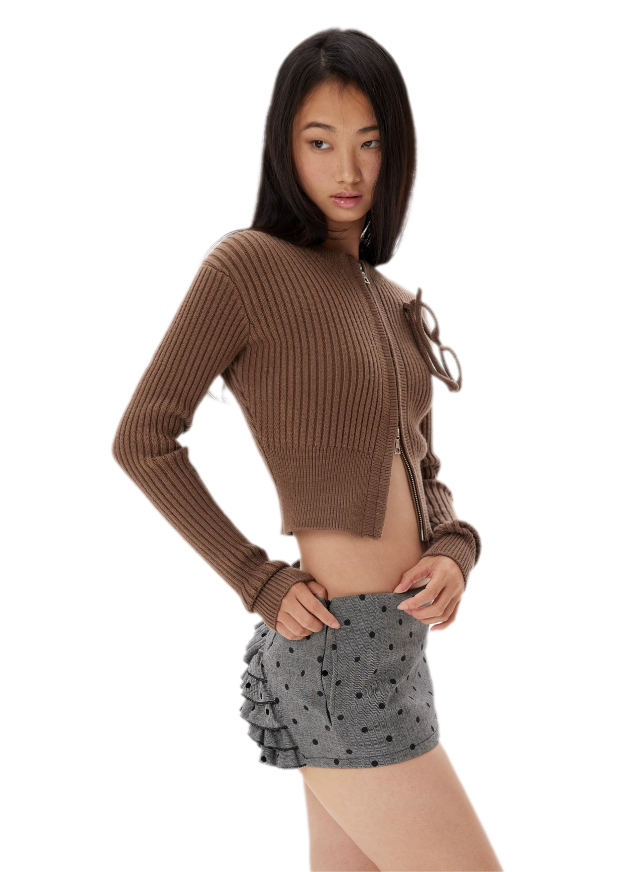 Ruffled Low-Rise Mini Skort