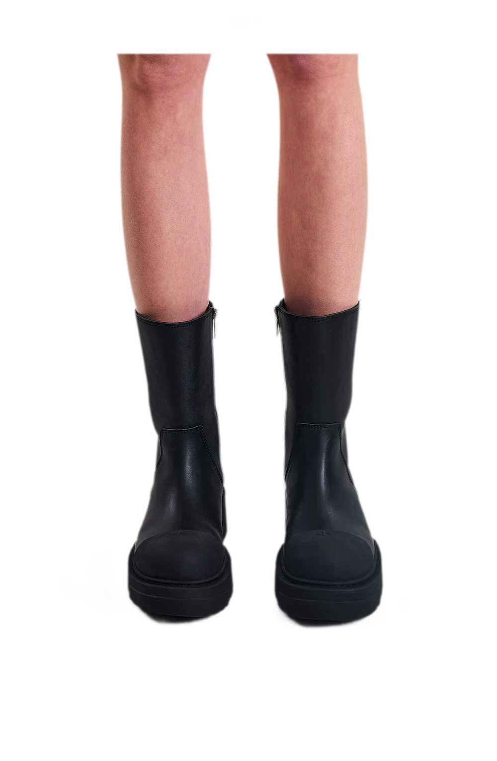 Mid-Calf Leather Boots