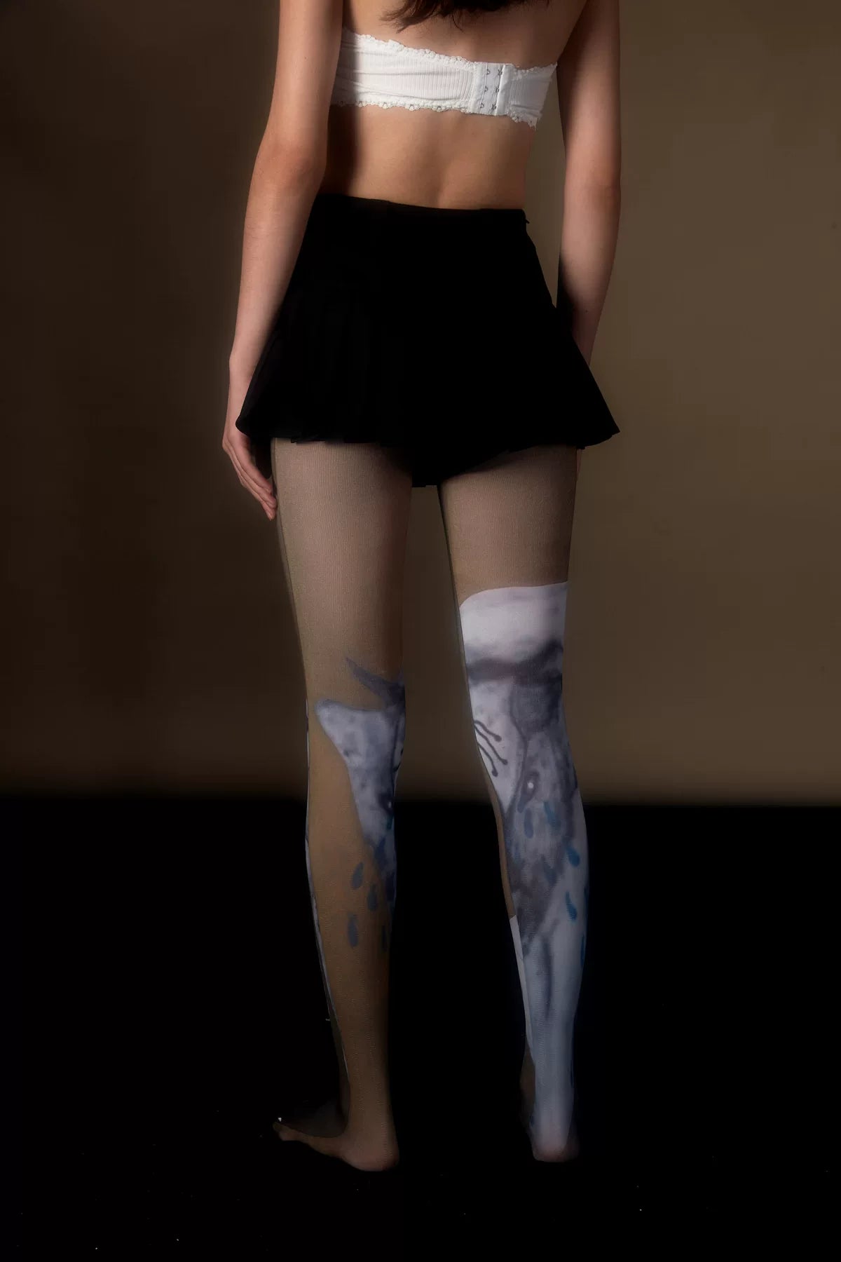 Graphic High-Stretch Footed Tights