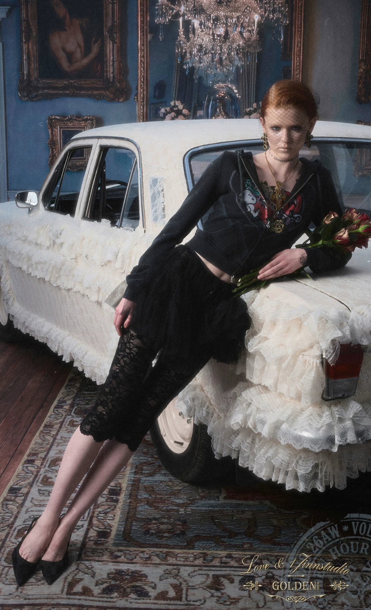 Lace Tulle Layered Skirt