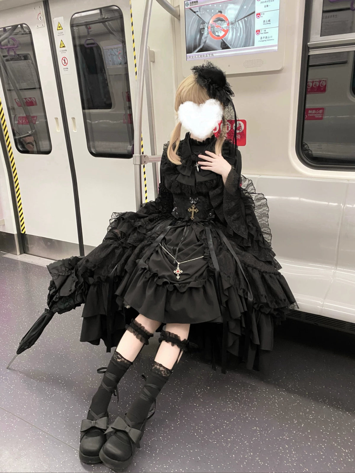 Victorian Lace Ruffle Skirt Set