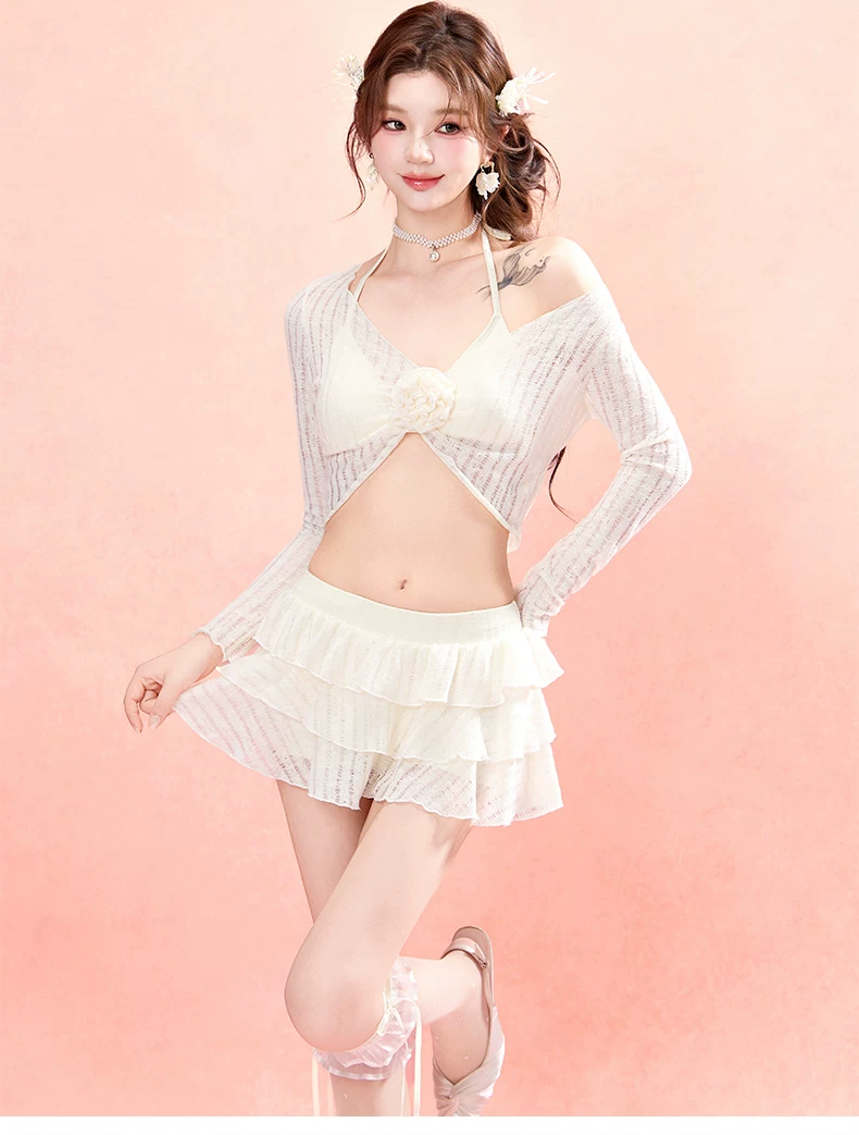 Three-Piece Swim Skirt Set