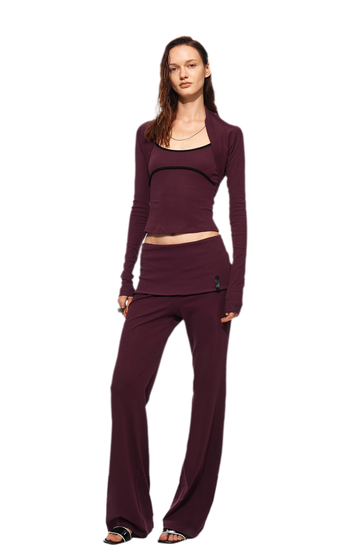 Contrast Cami Pants Set