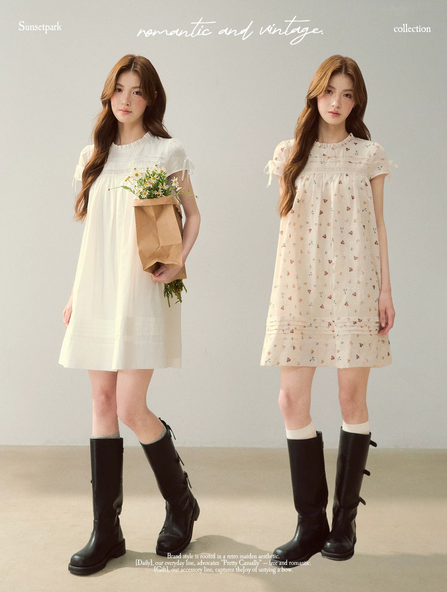 Embroidered Ruffle Dress