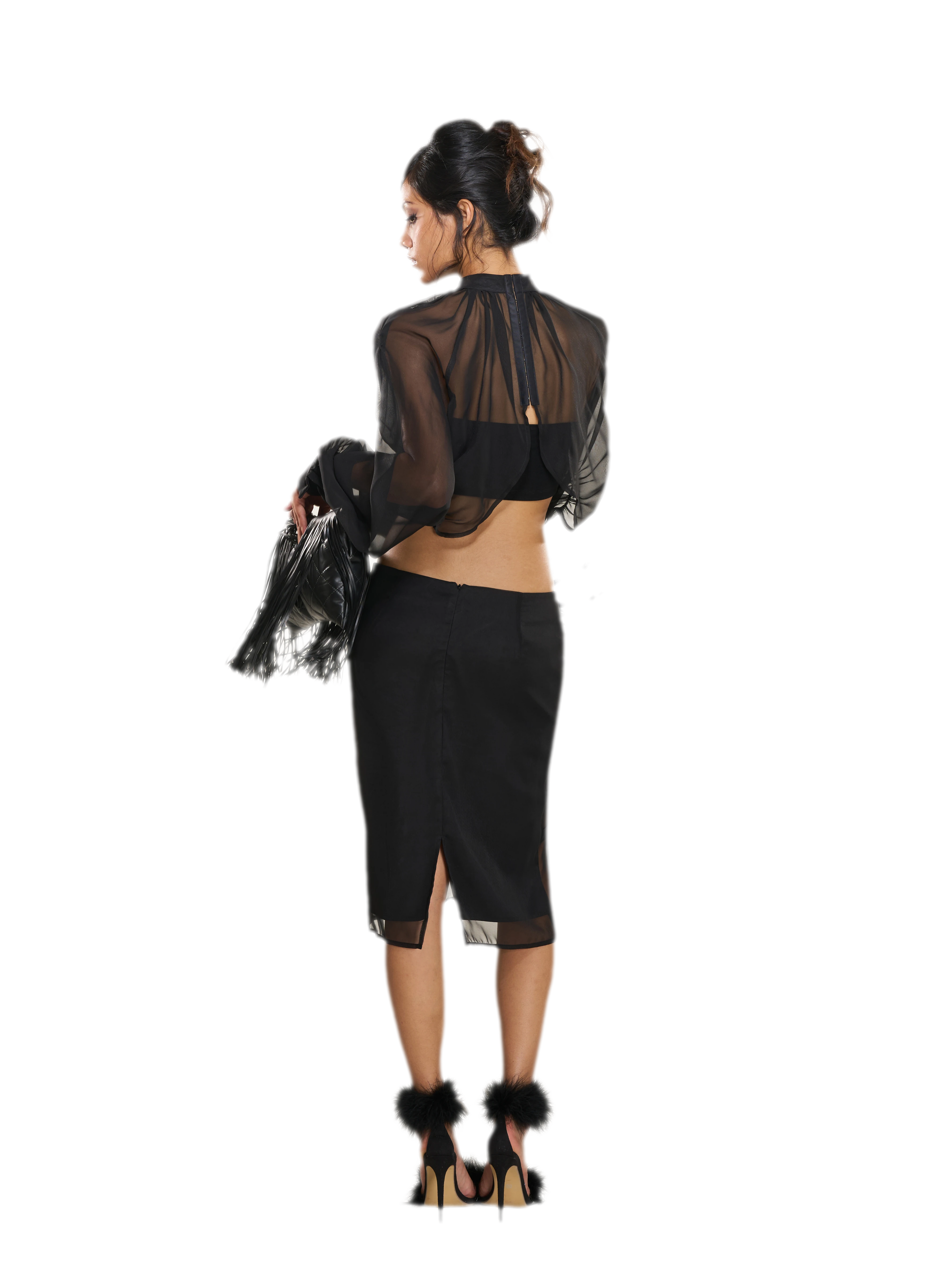 Stretch Button Bandeau Top