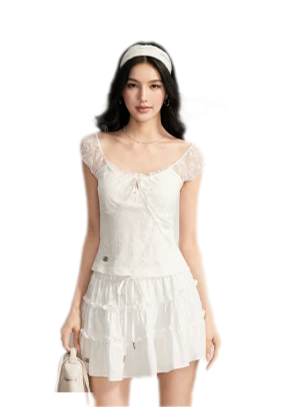 Lace Tie Skirt