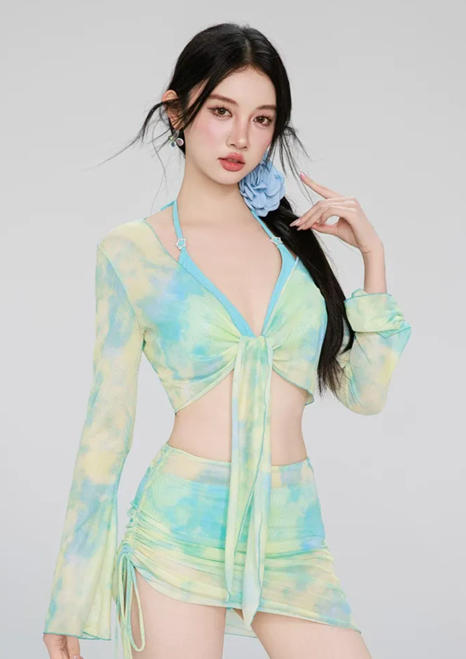 Ruched Cutout Bikini Set