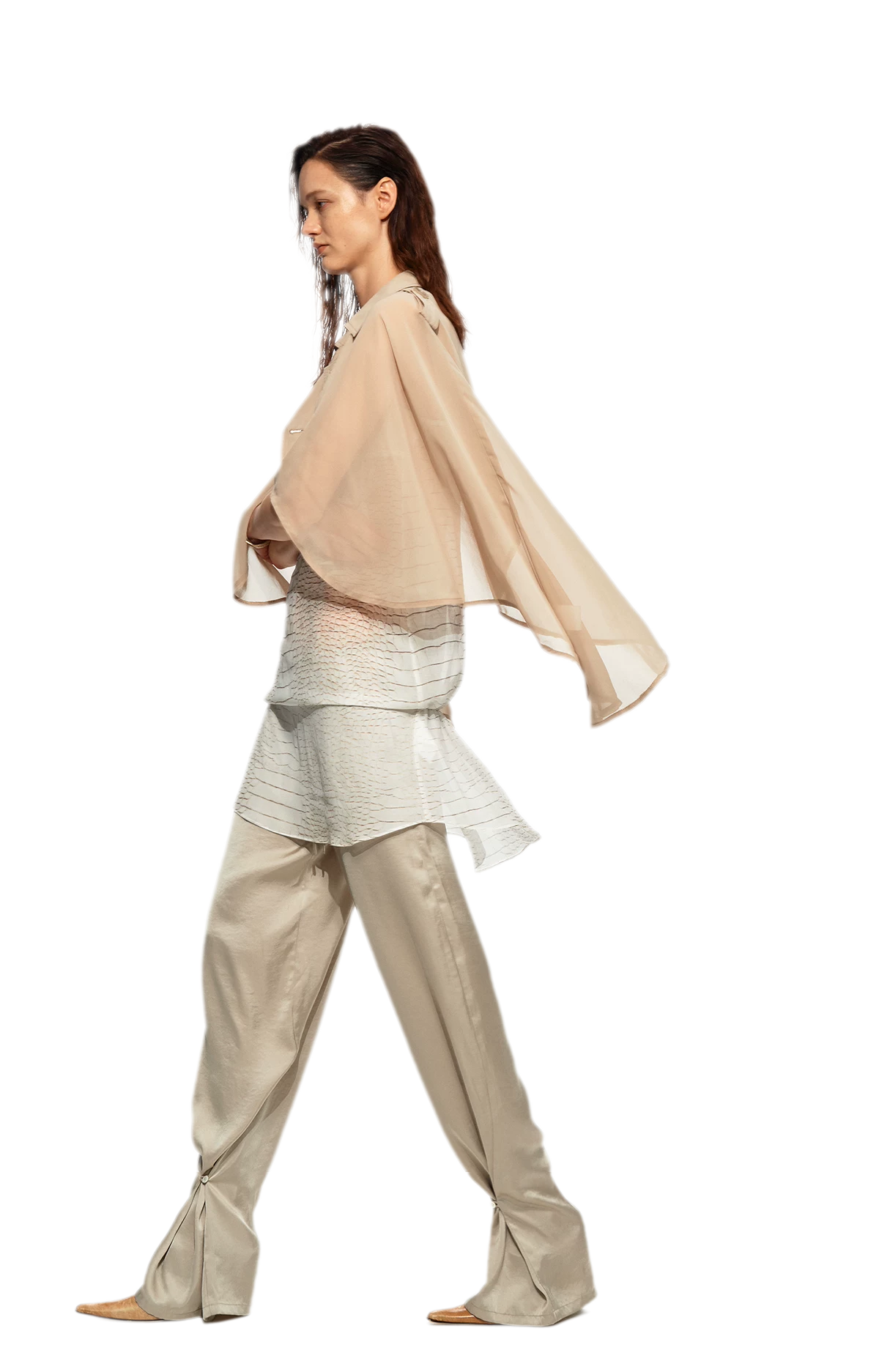 Sheer Trench Cape Top