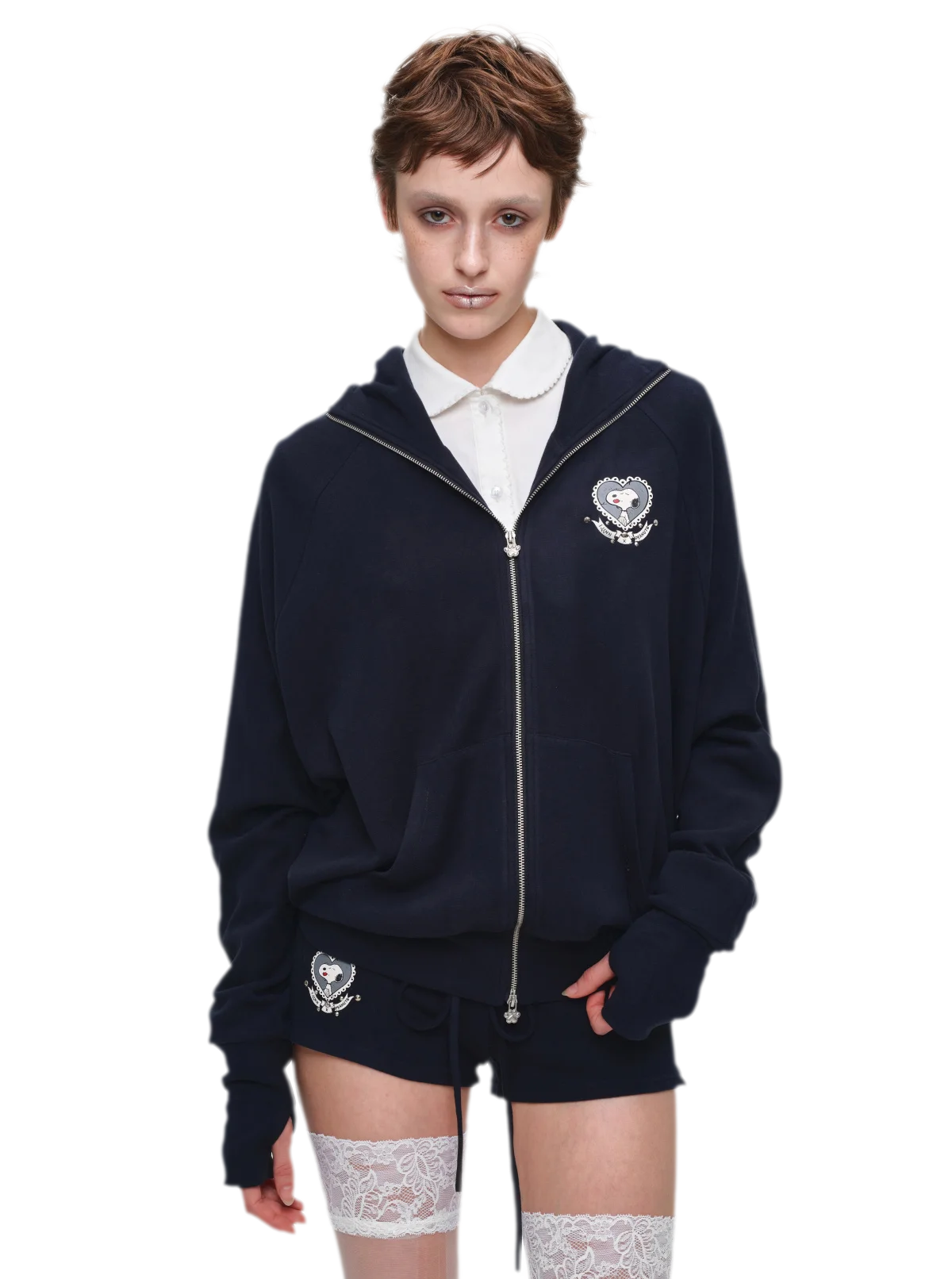 Brushed Knit Batwing Hoodie Set