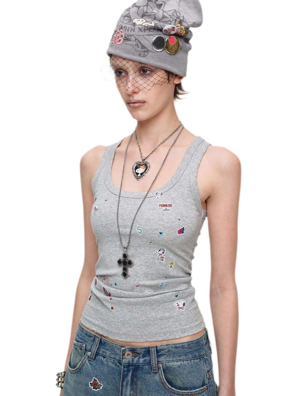 Washed Ribbed Scoop-Neck Tank