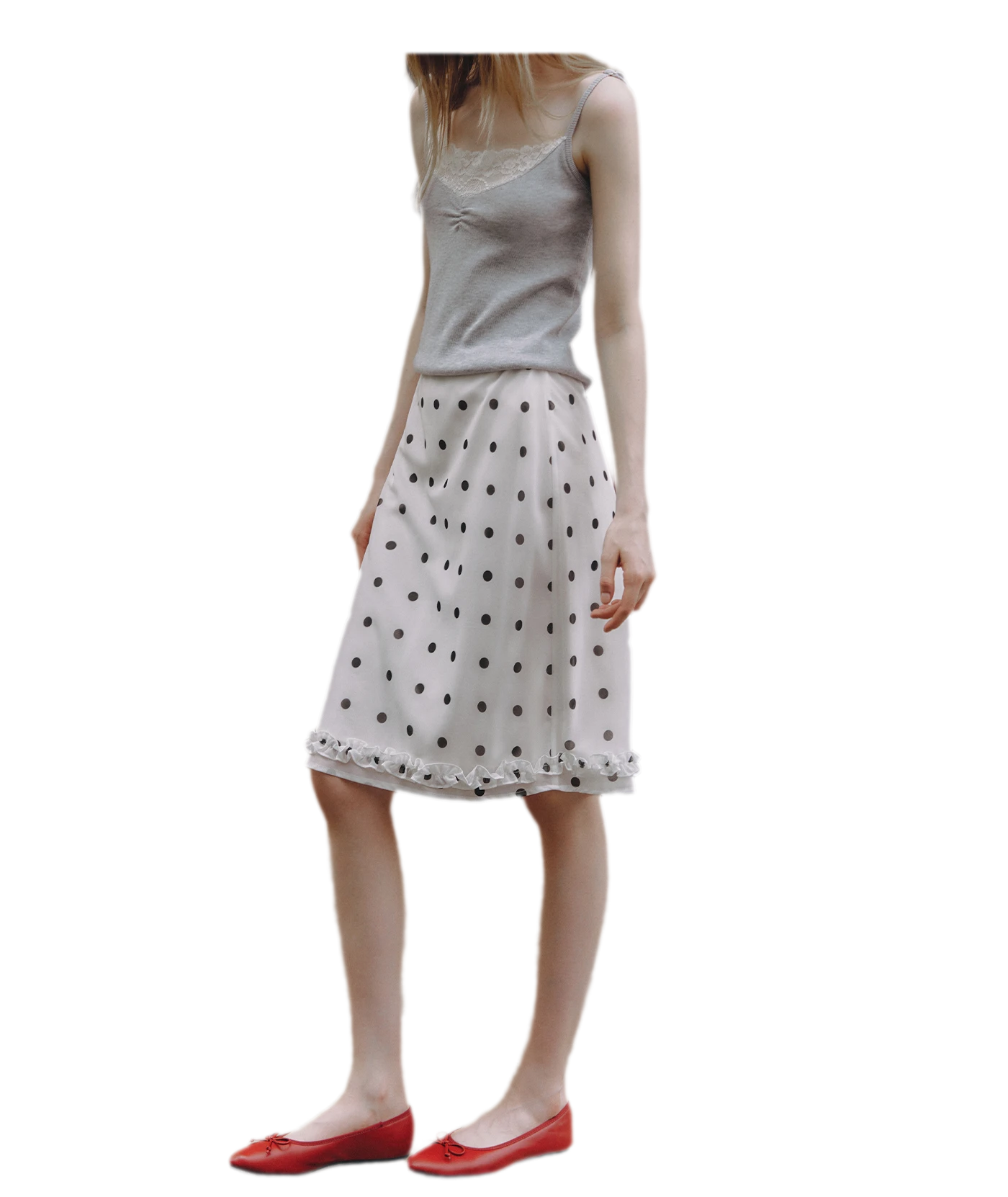 Polka Dot Ruffle Skirt
