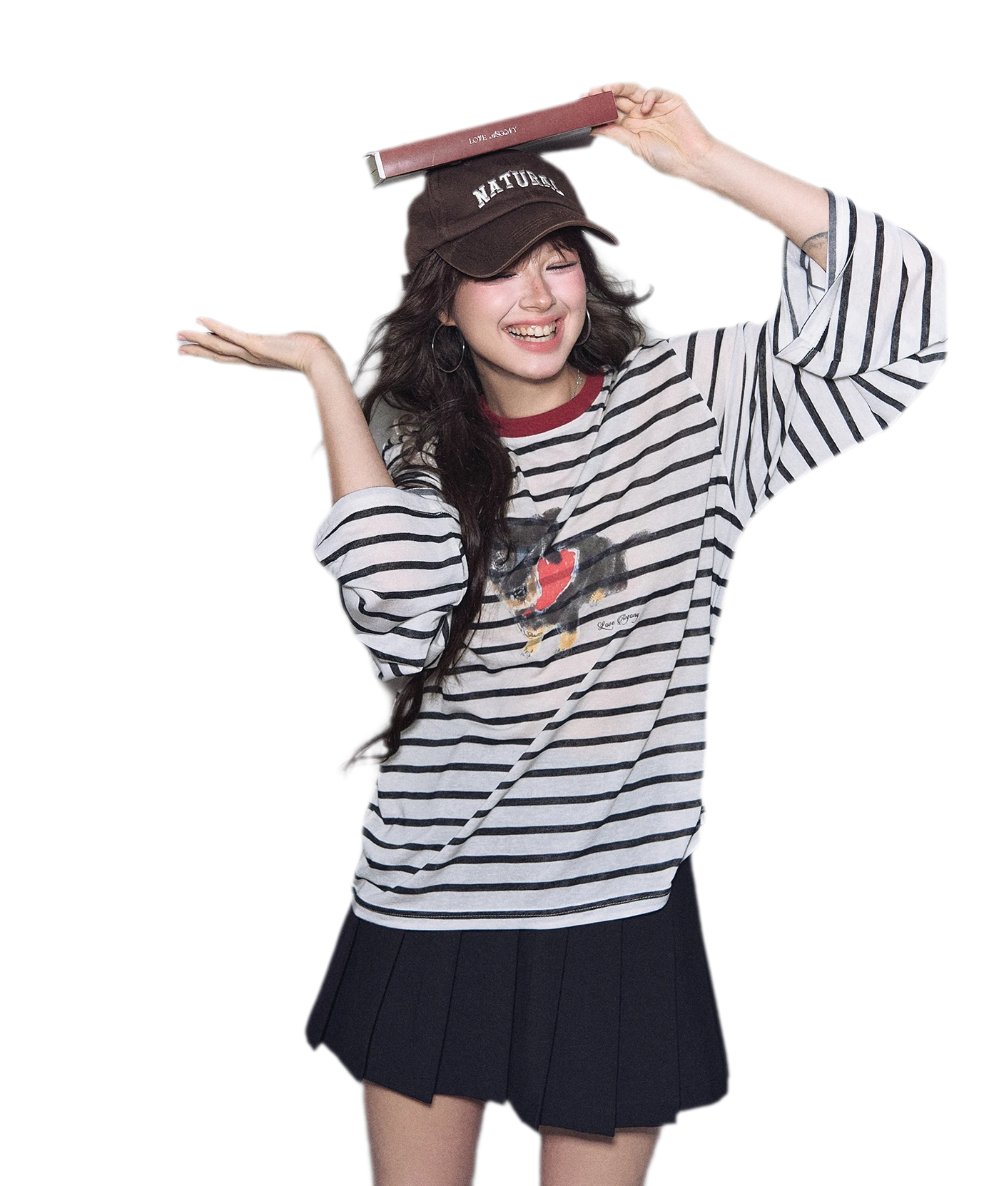 Lyocell Striped Puppy T-Shirt