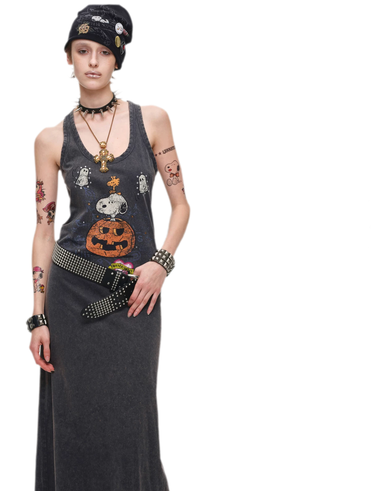 Washed Print Tank Dress