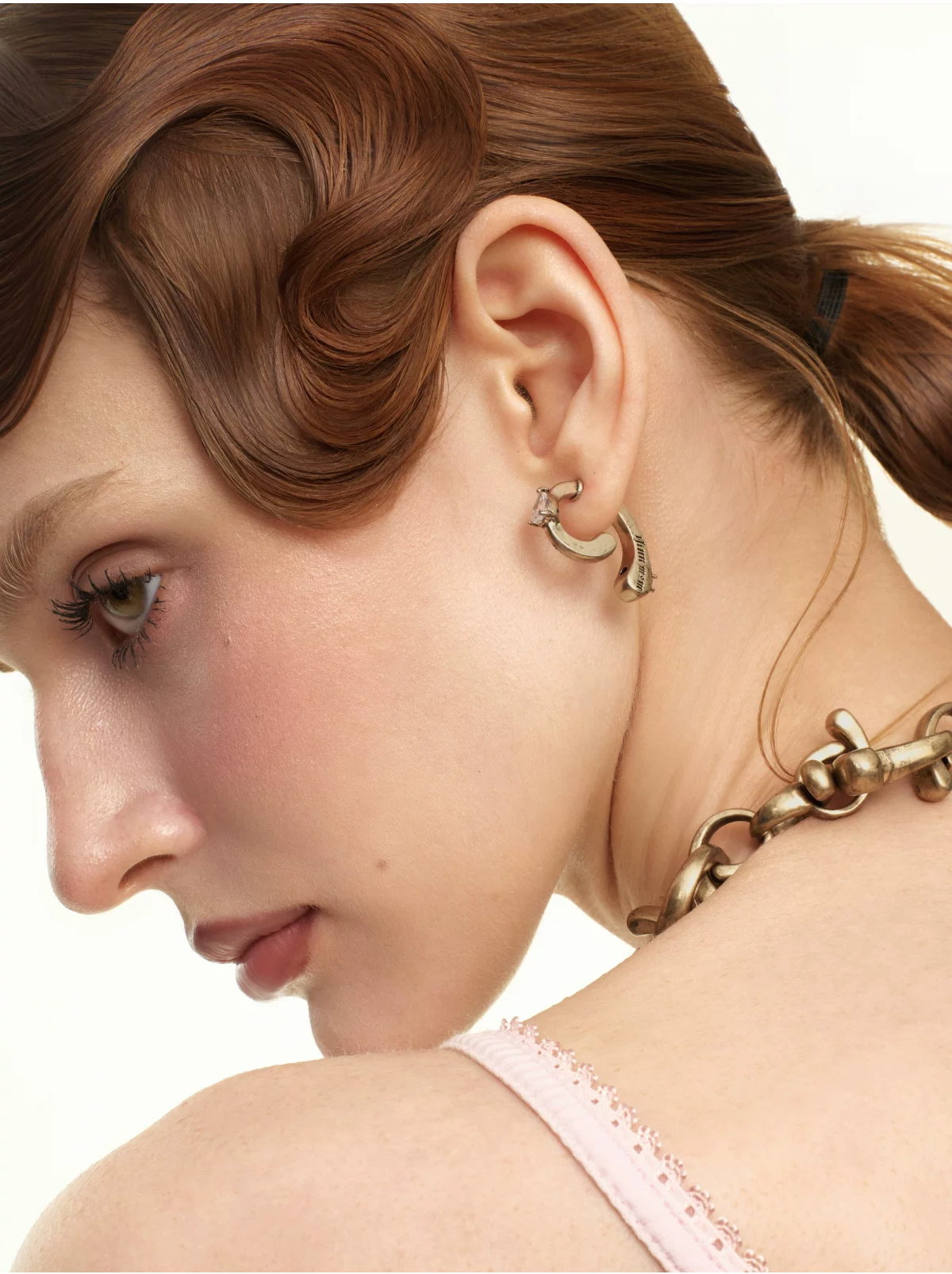 Vintage Gold & Silver Zircon Earrings