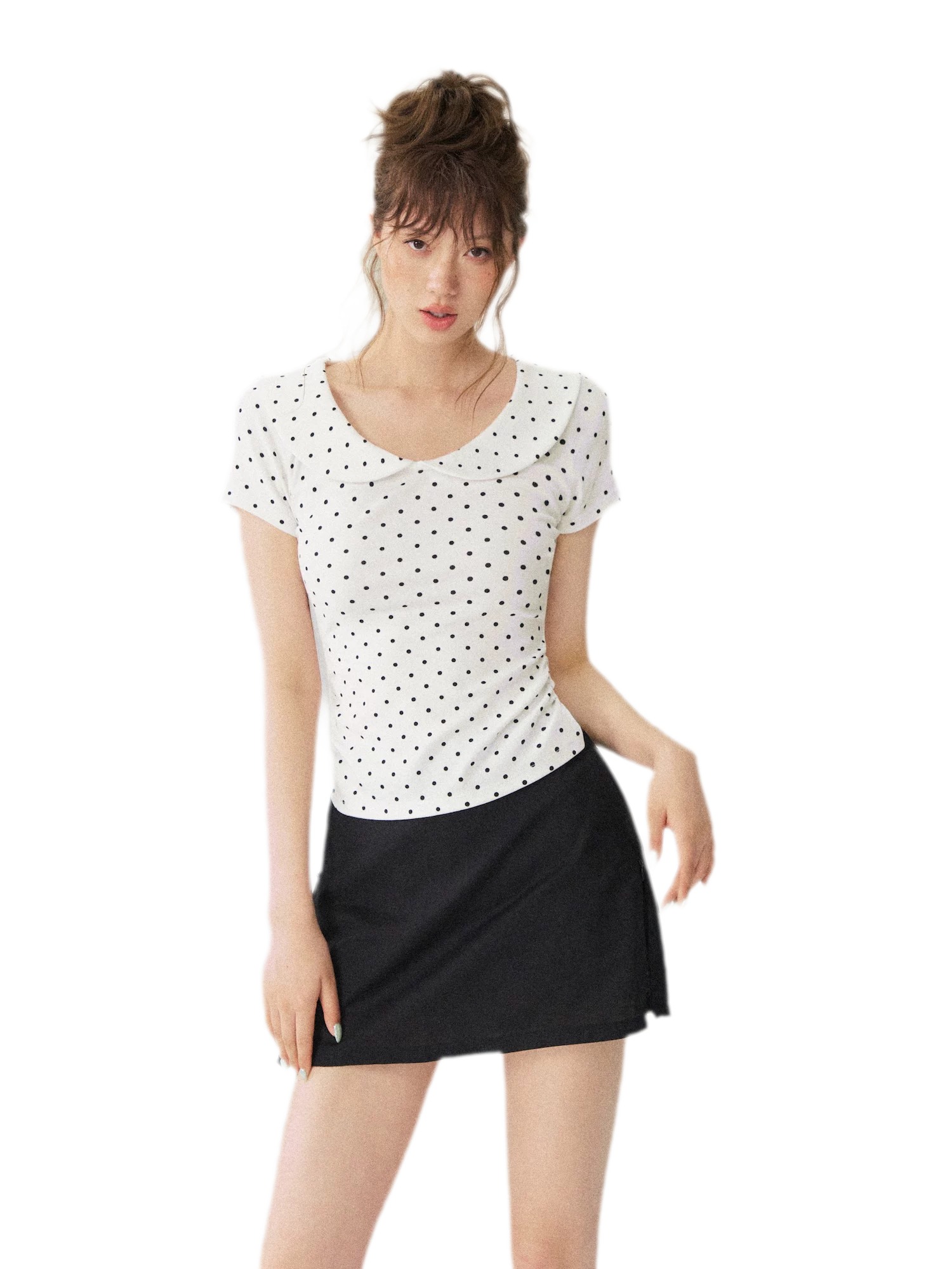 Polka Dot Tie Back T-Shirt
