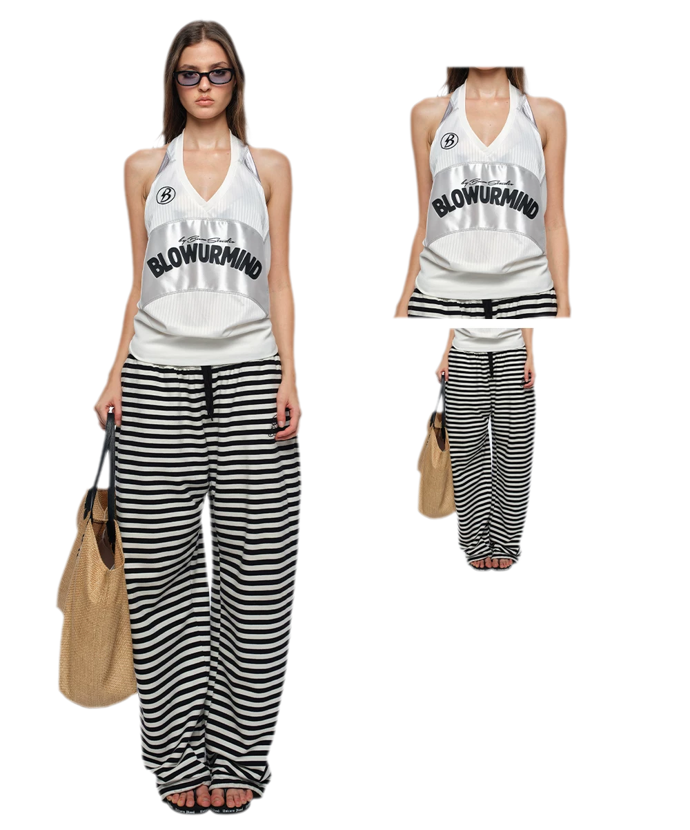 Logo Backless V-Neck Tank
