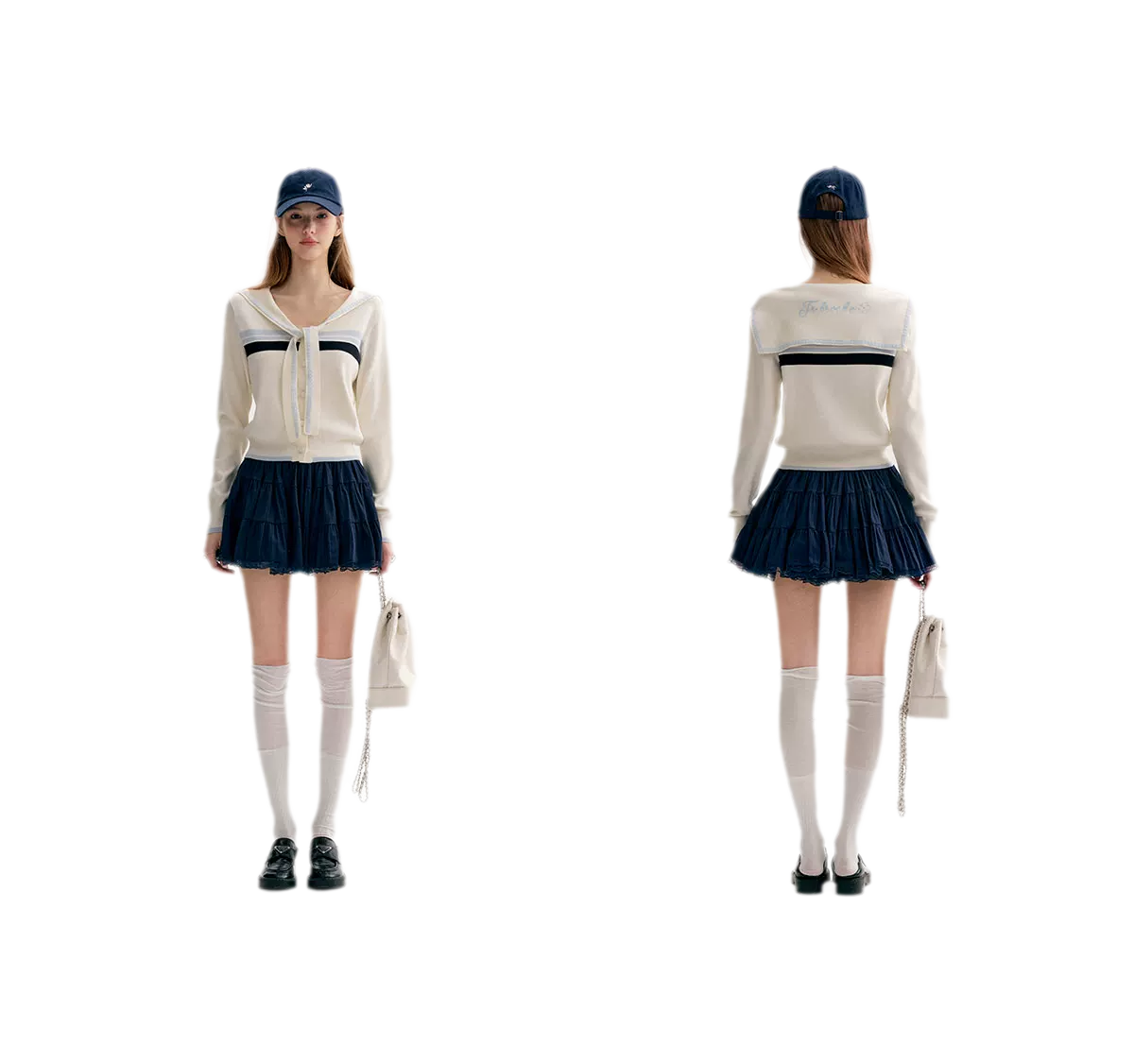 Lace Sailor Tie Cardigan
