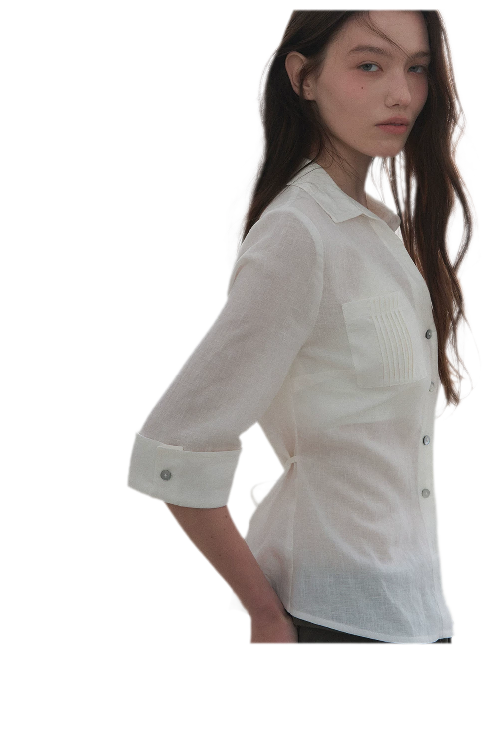 Tencel Linen Cinched Shirt