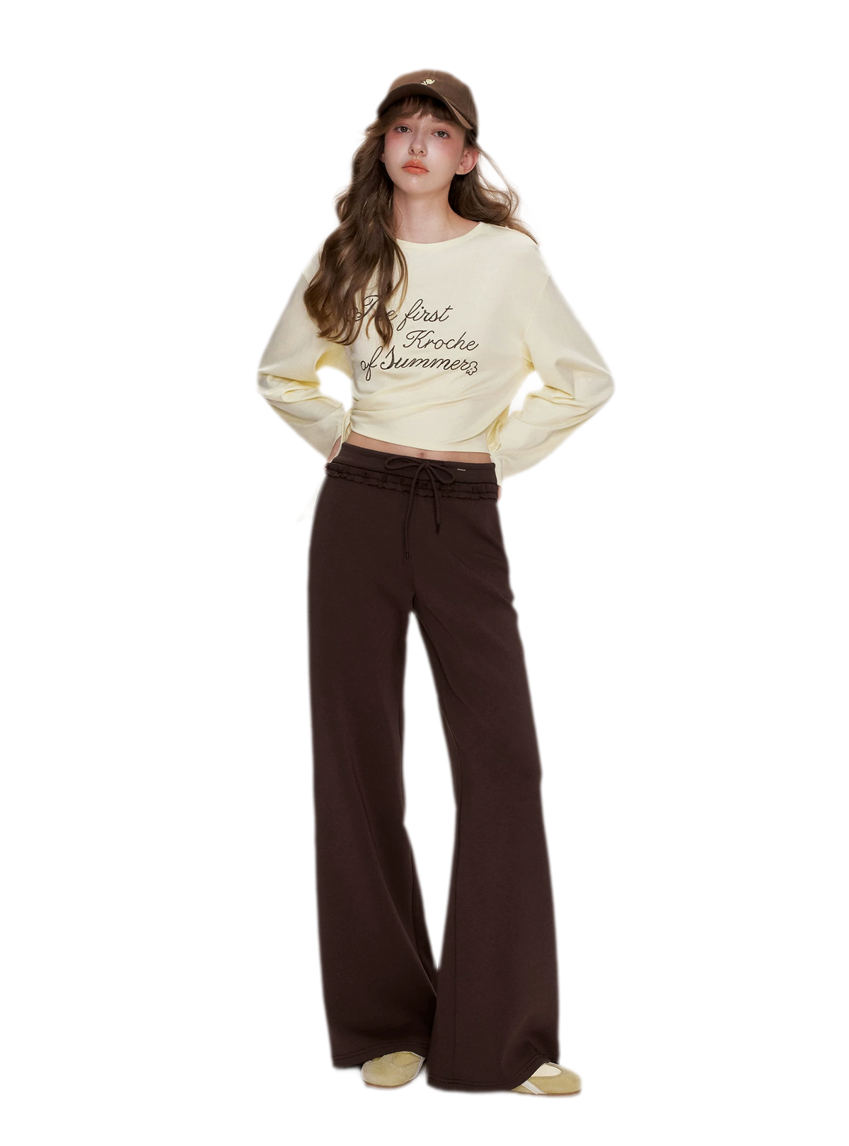 Soft Cotton Wide-Leg Trousers