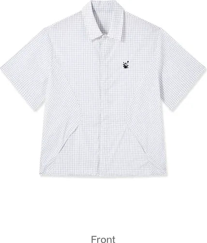 Structured Plaid Short-Sleeve Shirt