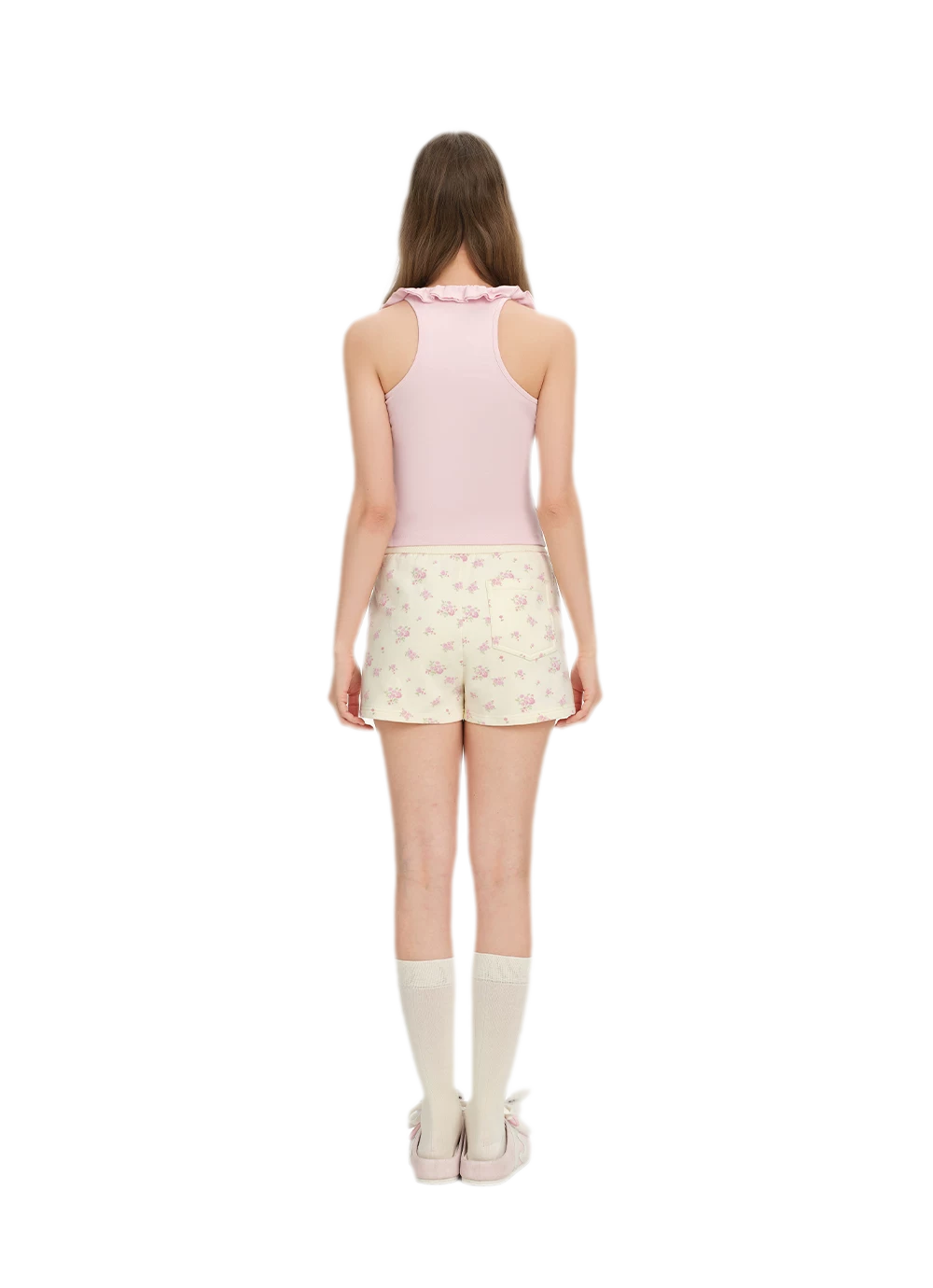 Floral Cotton Sweat Shorts