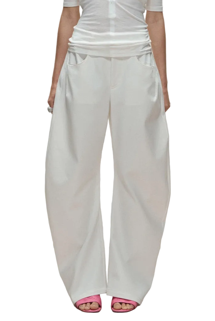 Relaxed Fit Sculpted Wide-Leg Pants