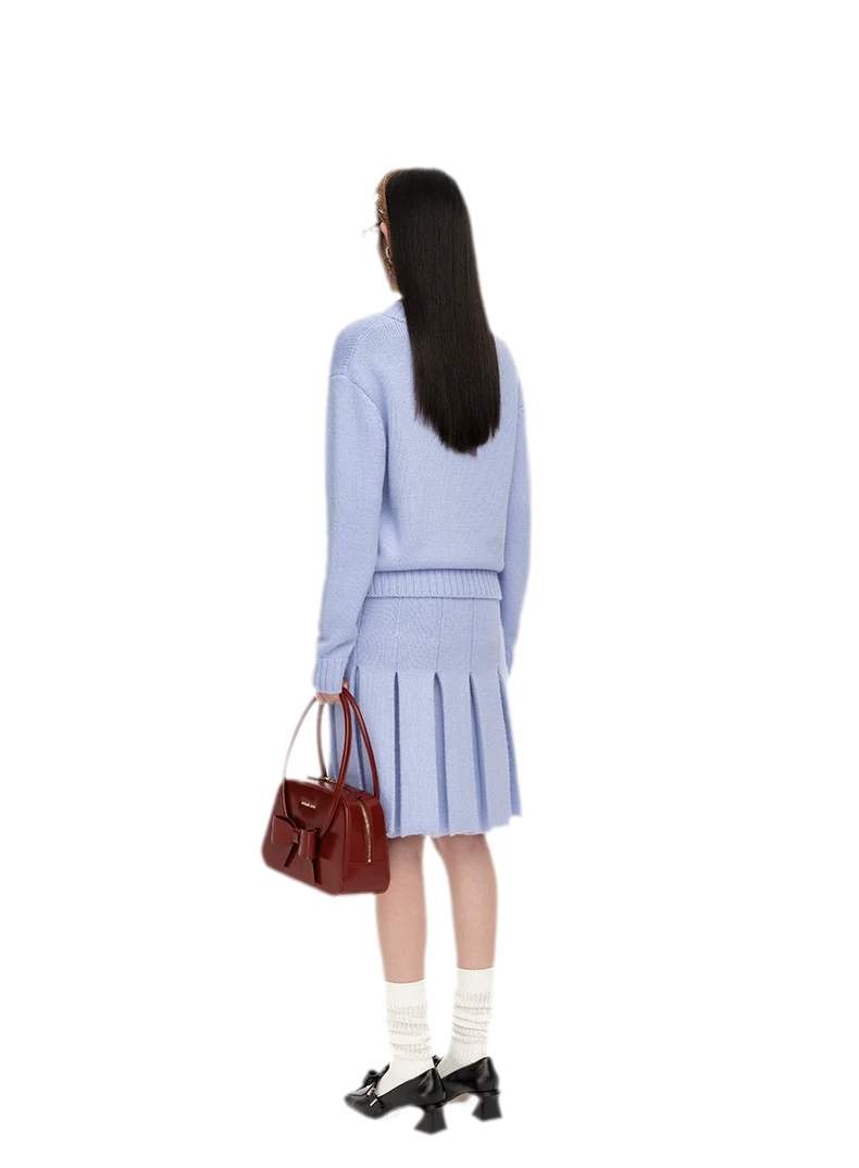 Wool Ribbed V-Neck Sweater