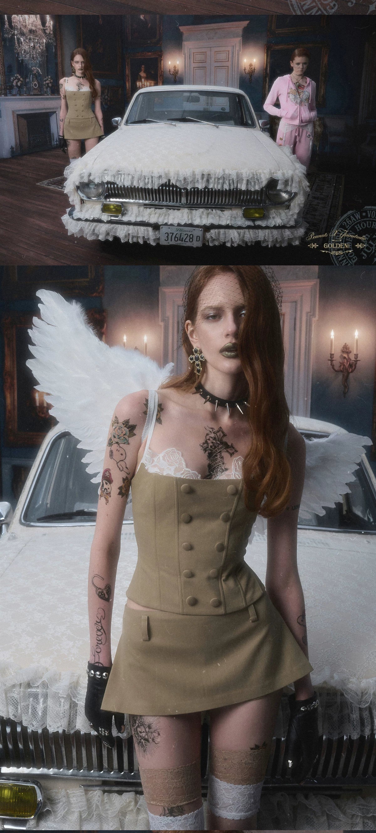 Fishbone Lace Corset Top