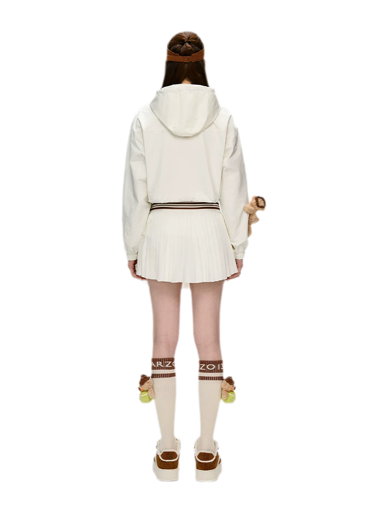 Tennis Cropped Hooded Jacket