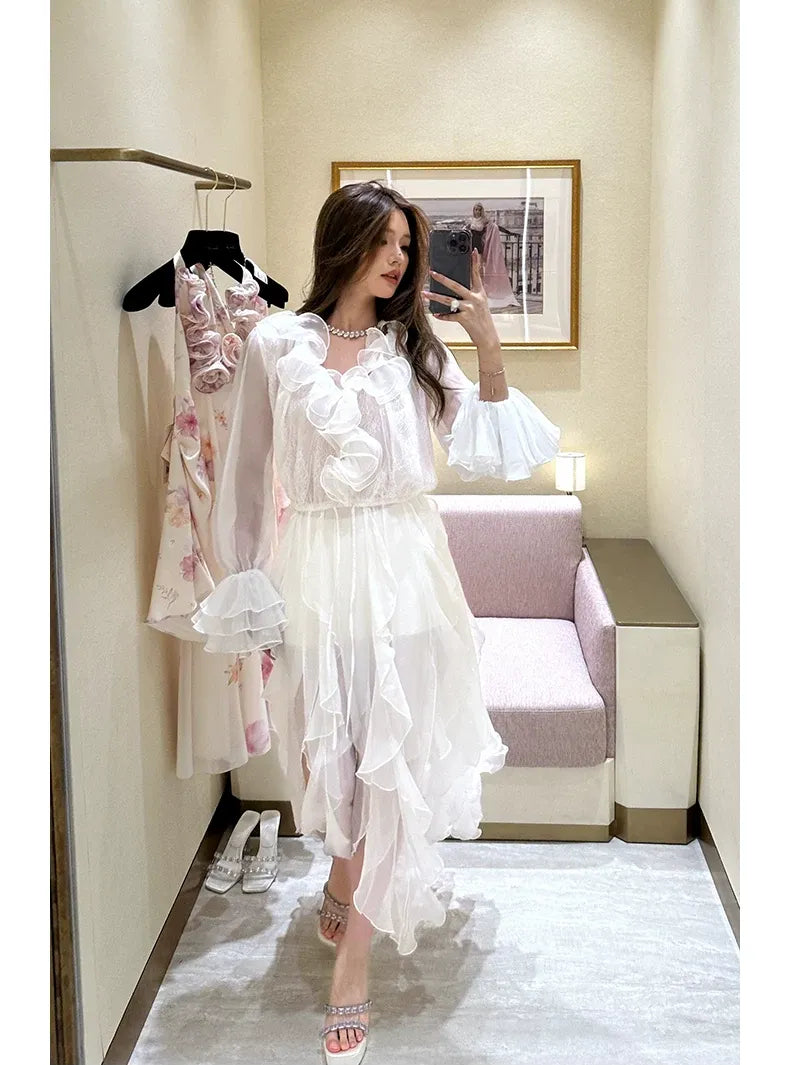 Lace Ruffle Dress
